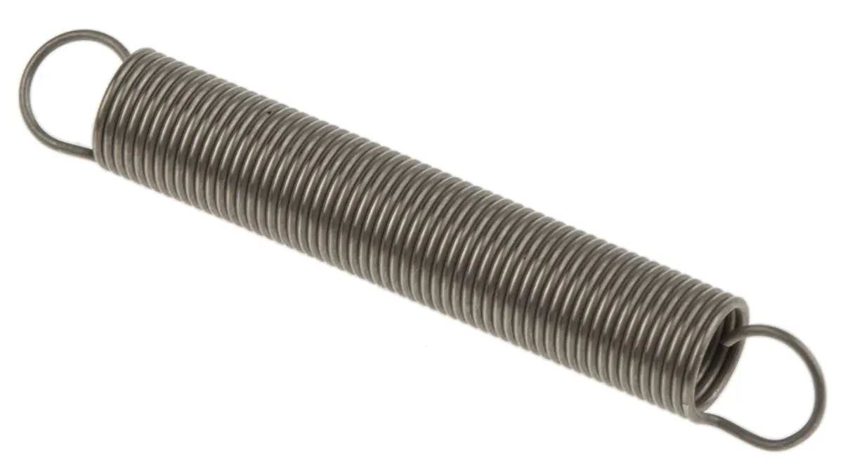Produktfoto 1 von RS PRO Verlängerungsfeder Edelstahl L.: 37.7 mm x Aussenø 5.5 mm Außen-ø , Draht ø 0.5 mm 6.5 N Federhärte 0.07 N/mm