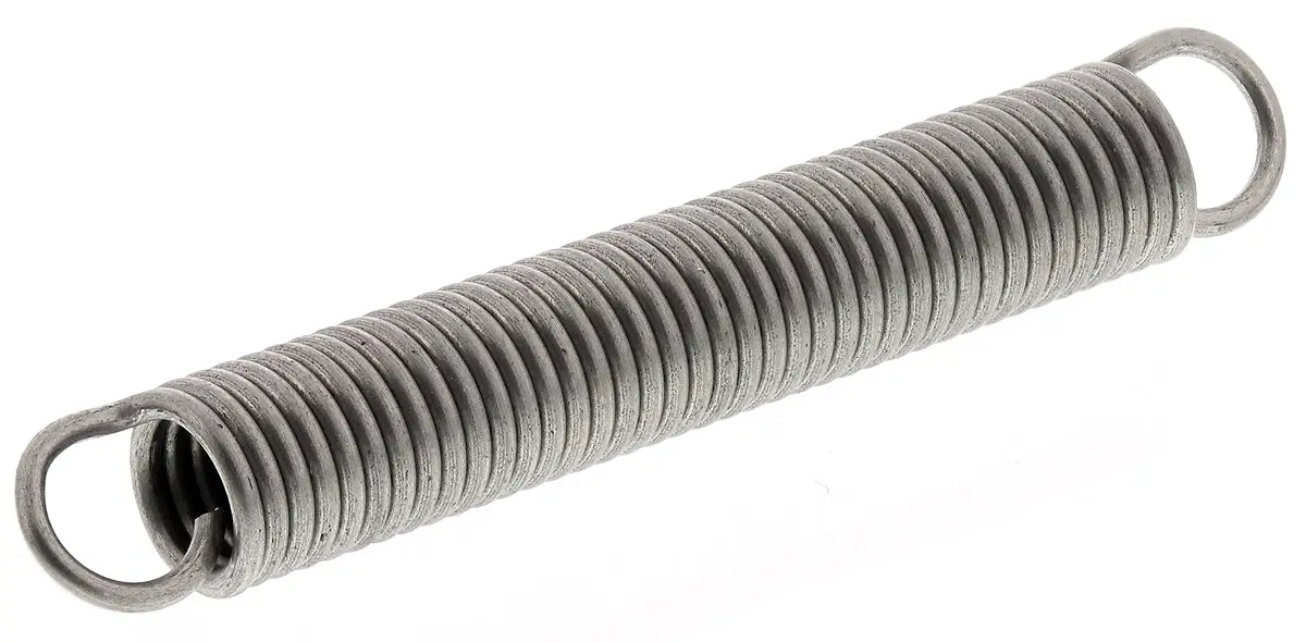 Produktfoto 1 von RS PRO Verlängerungsfeder Edelstahl L.: 31 mm x Aussenø 4.5 mm Außen-ø , Draht ø 0.63 mm 15.2 N Federhärte 0.58 N/mm
