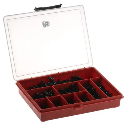 Produktfoto 1 von RS PRO Titan Innensechskant Schrauben Sortiment Taste x 25 mm x 8 mm, 595 Stück
