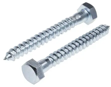 Produktfoto 1 von RS PRO Holzschrauben Sechskant, Stahl Glanzzink, M12 x 100 mm x 12 mm