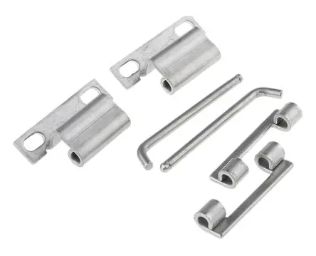 Produktfoto 1 von Steinbach & Vollman Edelstahl Verdecktes Scharnier Aushängbar Festwert Freischwingend, 2.5 mm x 33mm x 60 mm