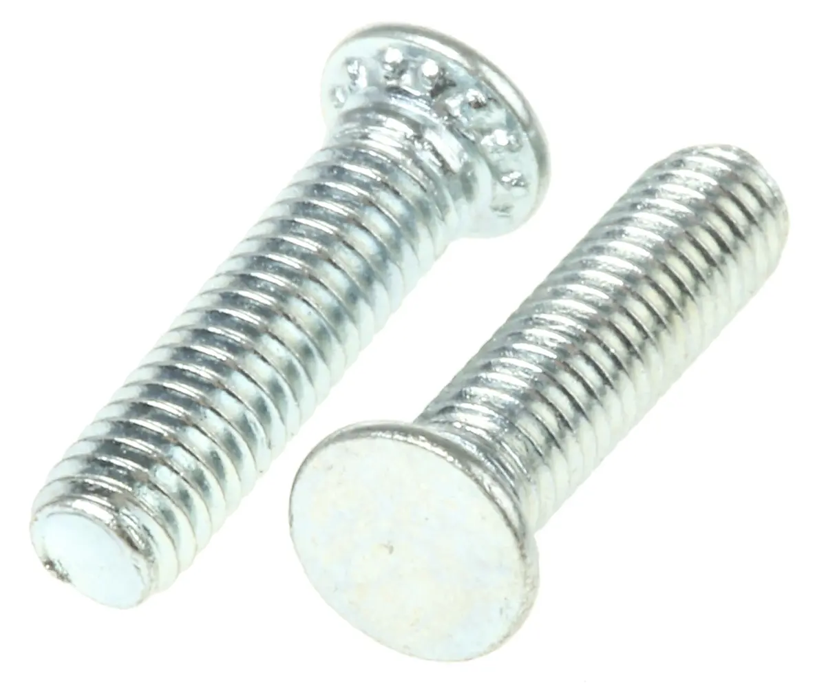 RS PRO Selbsthaltender Stehbolzen Kopf ø 4.6 mm Passiviert, verzinkt L. 12 mm für Tafelstärke min. 1 mm 3 mm Stahl