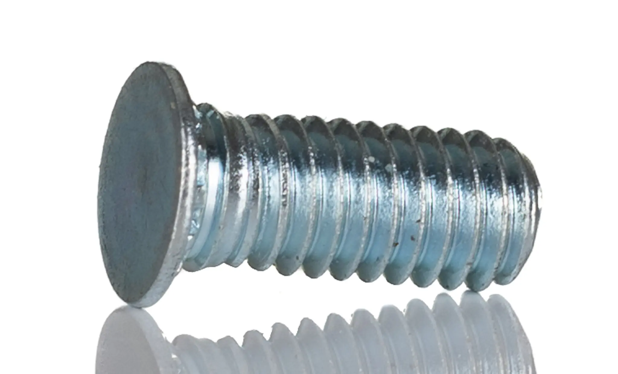 Produktfoto 1 von RS PRO Selbsthaltender Stehbolzen Kopf ø 5.9 mm Passiviert, verzinkt L. 10 mm für Tafelstärke min. 1 mm 4 mm Stahl