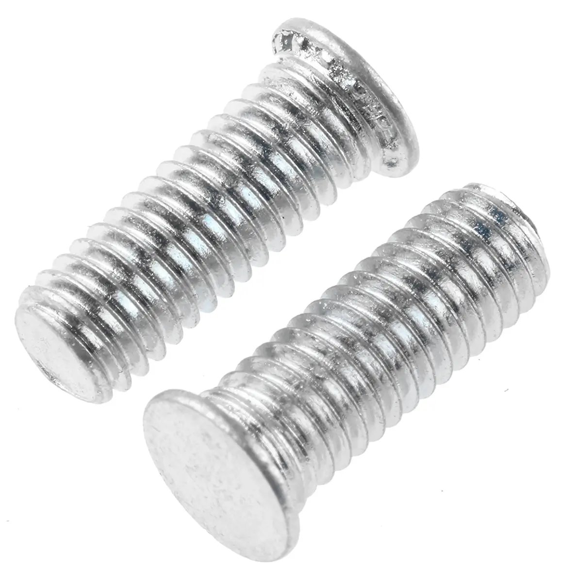 Produktfoto 1 von RS PRO Selbsthaltender Stehbolzen Kopf ø 6.5 mm Passiviert, verzinkt L. 14 mm für Tafelstärke min. 1 mm 5 mm Stahl