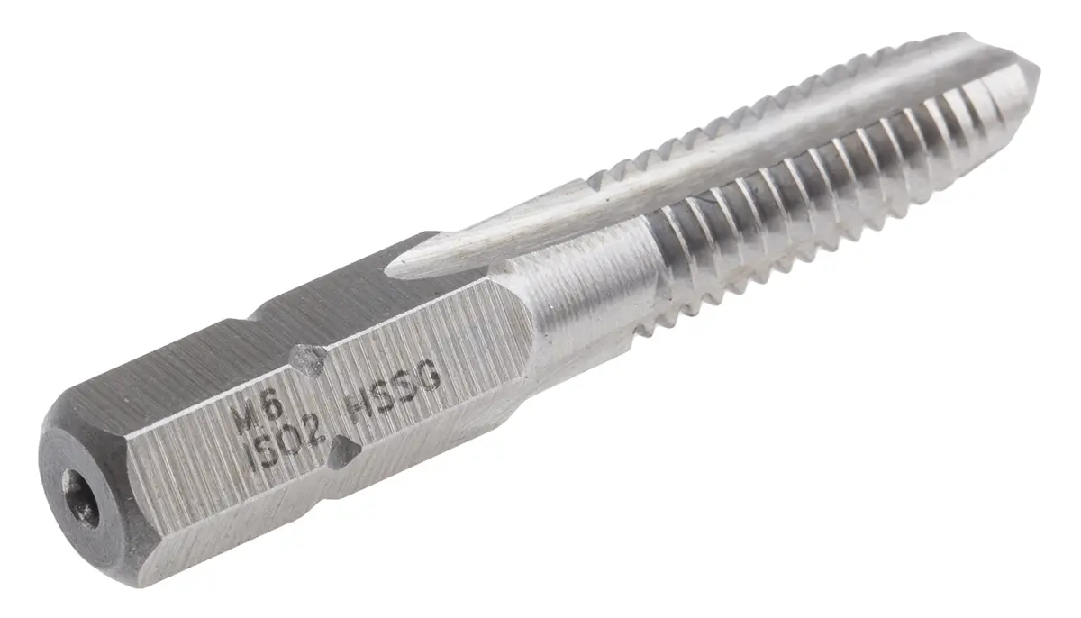 Produktfoto 1 von RS PRO Gewindebohrer HSS, Metrisch Sechskantantrieb-Gewindebohrer, 1-teilig M6