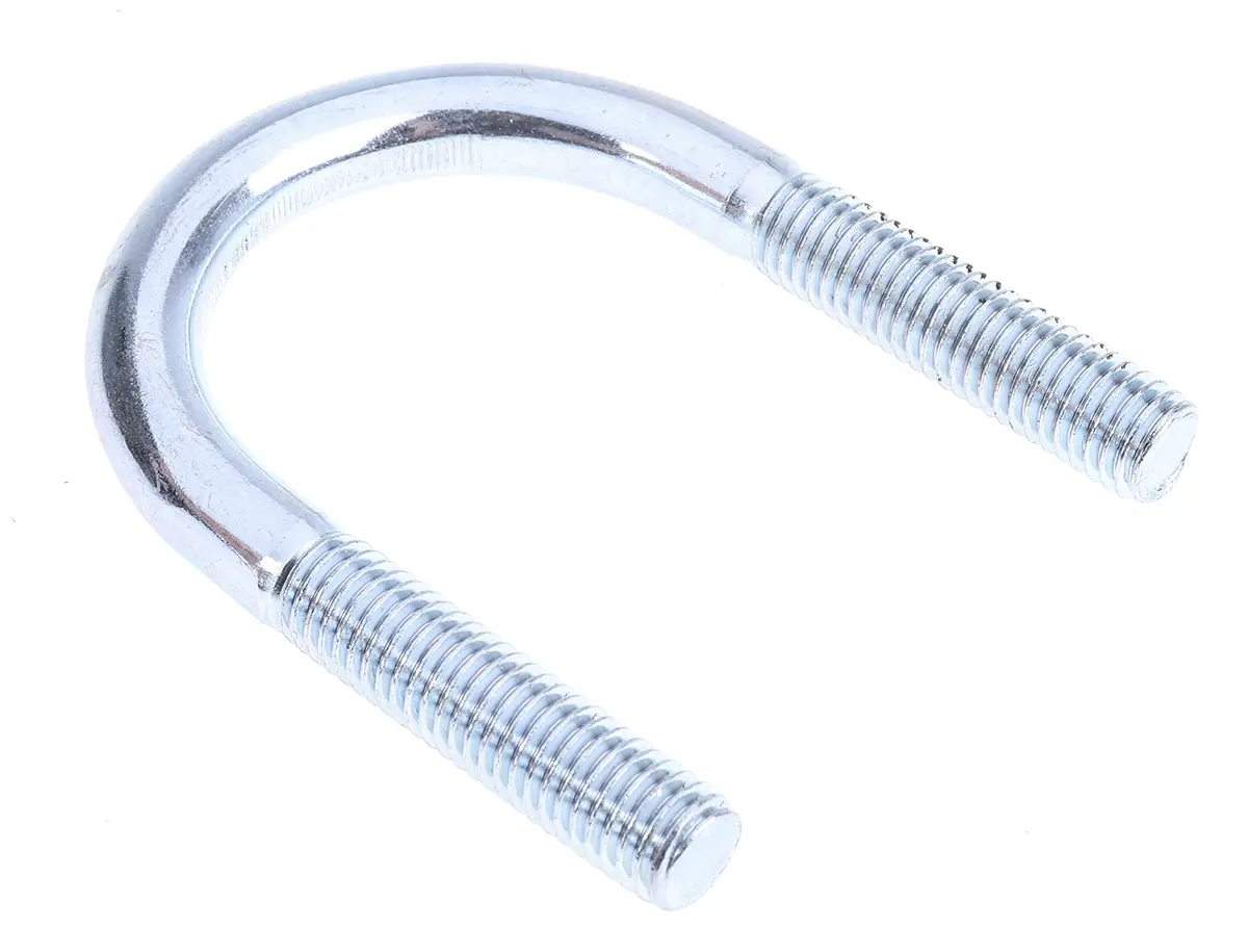 Produktfoto 1 von RS PRO Rundstahlbügel U-Schelle, Stahl 40 mm x 45 mm Glanzzink