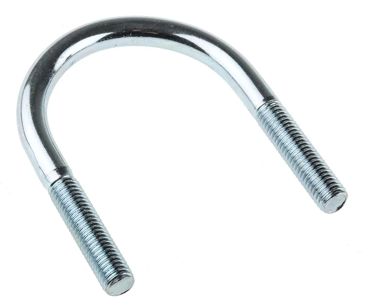 Produktfoto 1 von RS PRO Rundstahlbügel U-Schelle, Stahl 40 mm x 60 mm Glanzzink