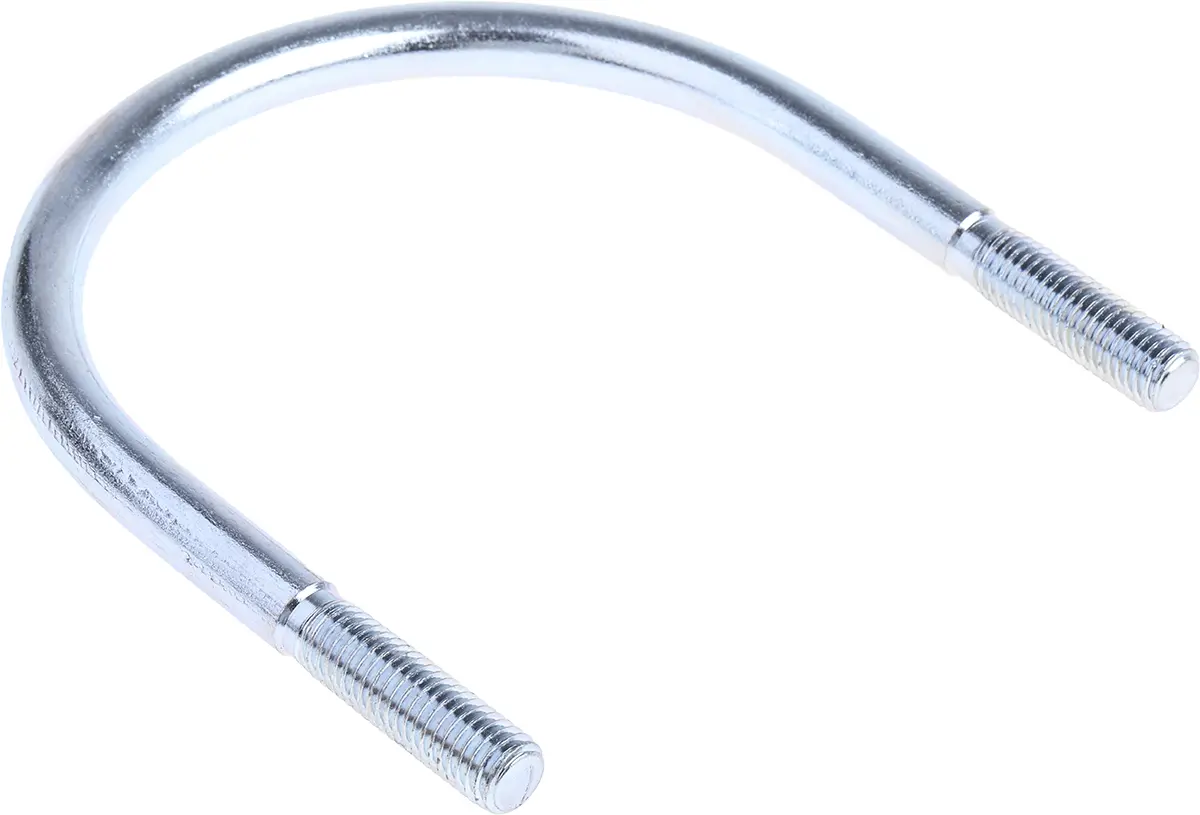 RS PRO Rundstahlbügel U-Schelle, Stahl 40 mm x 114 mm Glanzzink