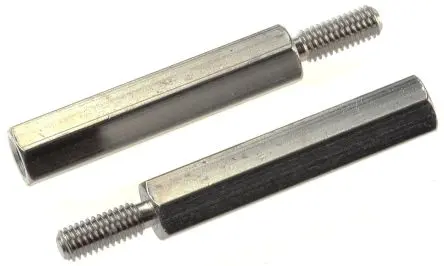 Produktfoto 1 von Essentra Abstandhalter, Länge 25 mm, Gewindelänge 10 mm, Messing, Sechskant M3 M3, 5 mm 10 mm