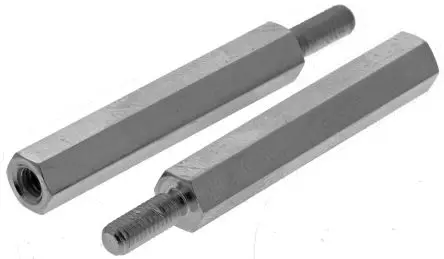 Produktfoto 1 von Essentra Abstandhalter, Länge 30 mm, Gewindelänge 8 mm, Messing, Sechskant M3 M3, 5 mm 10 mm
