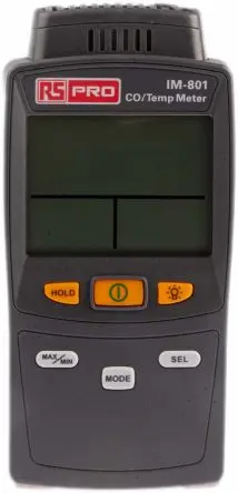 Produktfoto 1 von RS PRO IM-801 Gasdetektor für Kohlenmonoxid LCD-Hintergrundbeleuchtung 30s ±5 %, Umwelt, EN, Tragbar