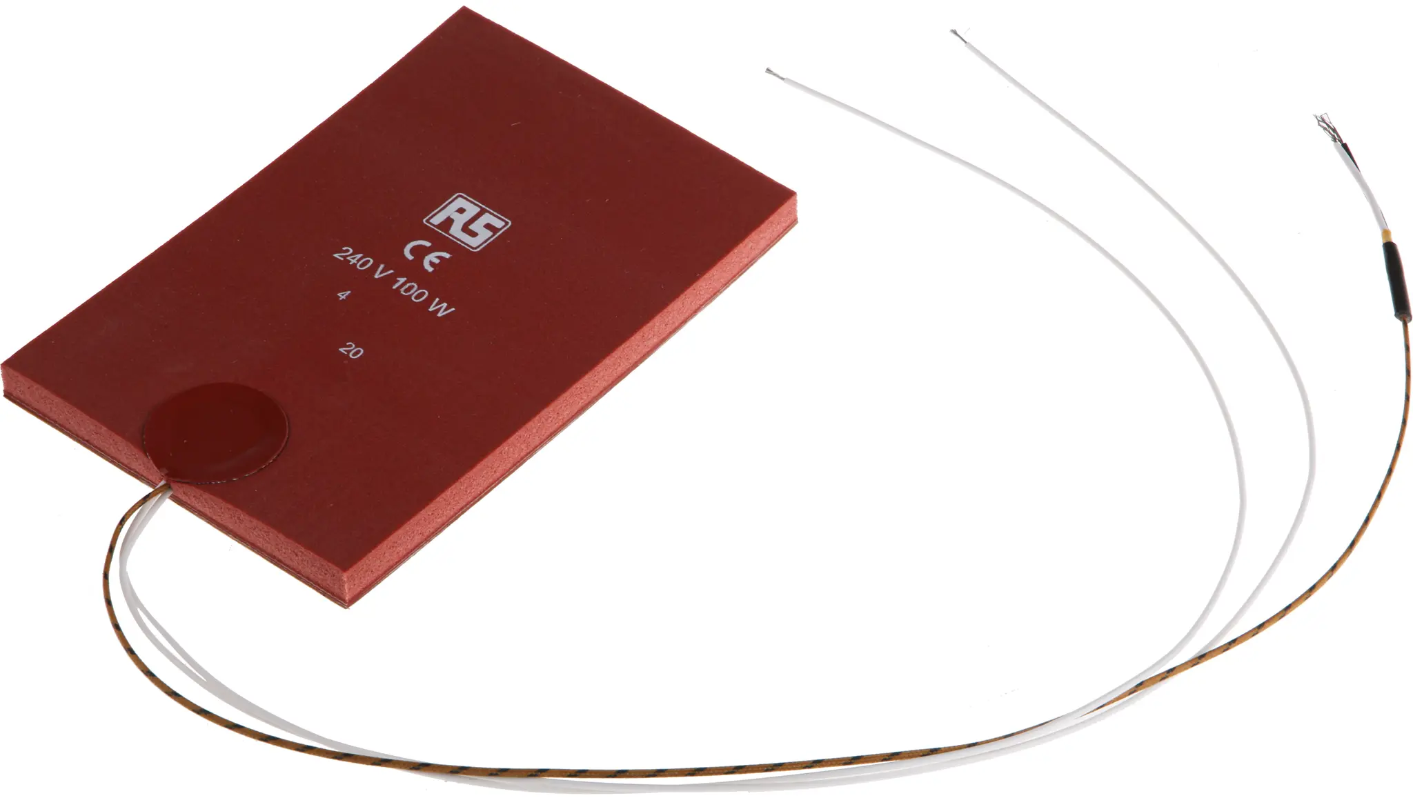 Produktfoto 1 von RS PRO Heizmatte, Rechteckig 100 W +180°C, 100 x 150mm, 240 V ac