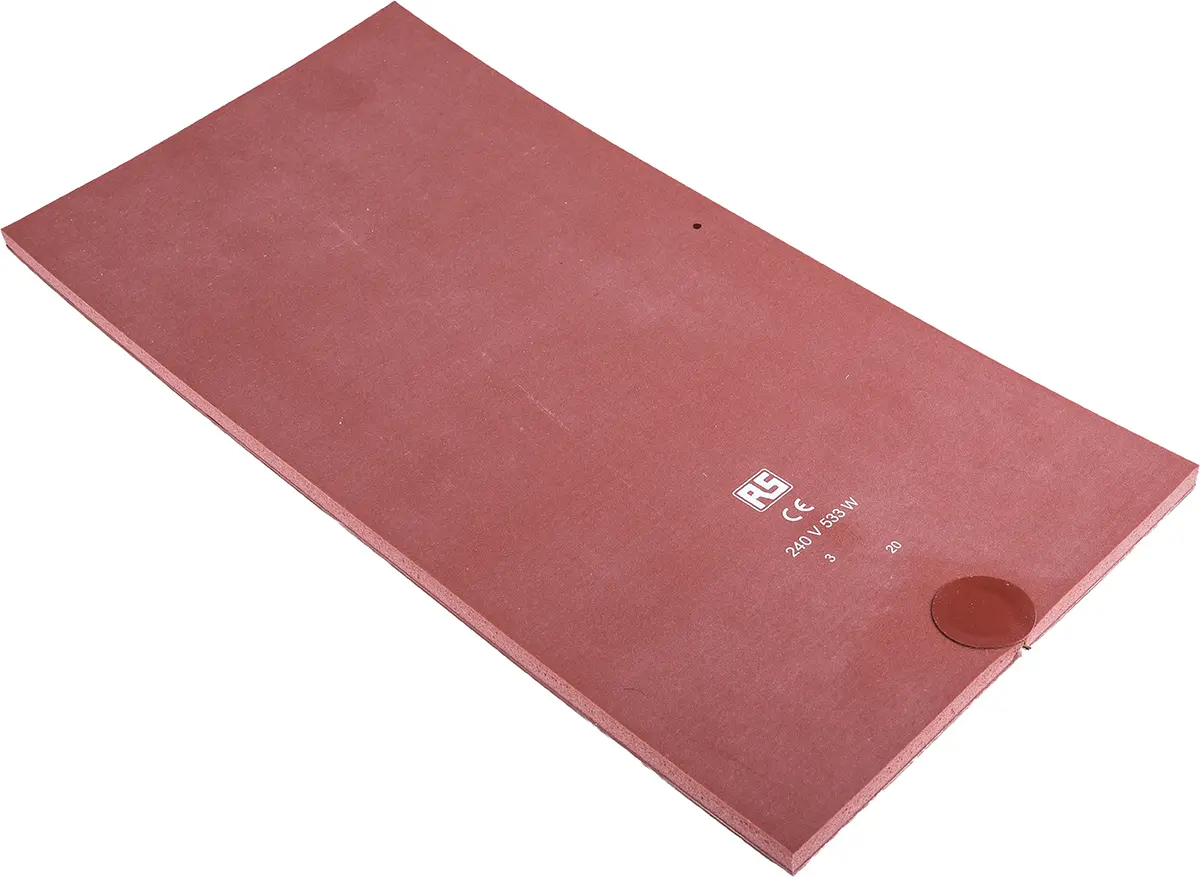 Produktfoto 1 von RS PRO Heizmatte, Rechteckig 533 W +180°C, 200 x 400mm, 240 V ac
