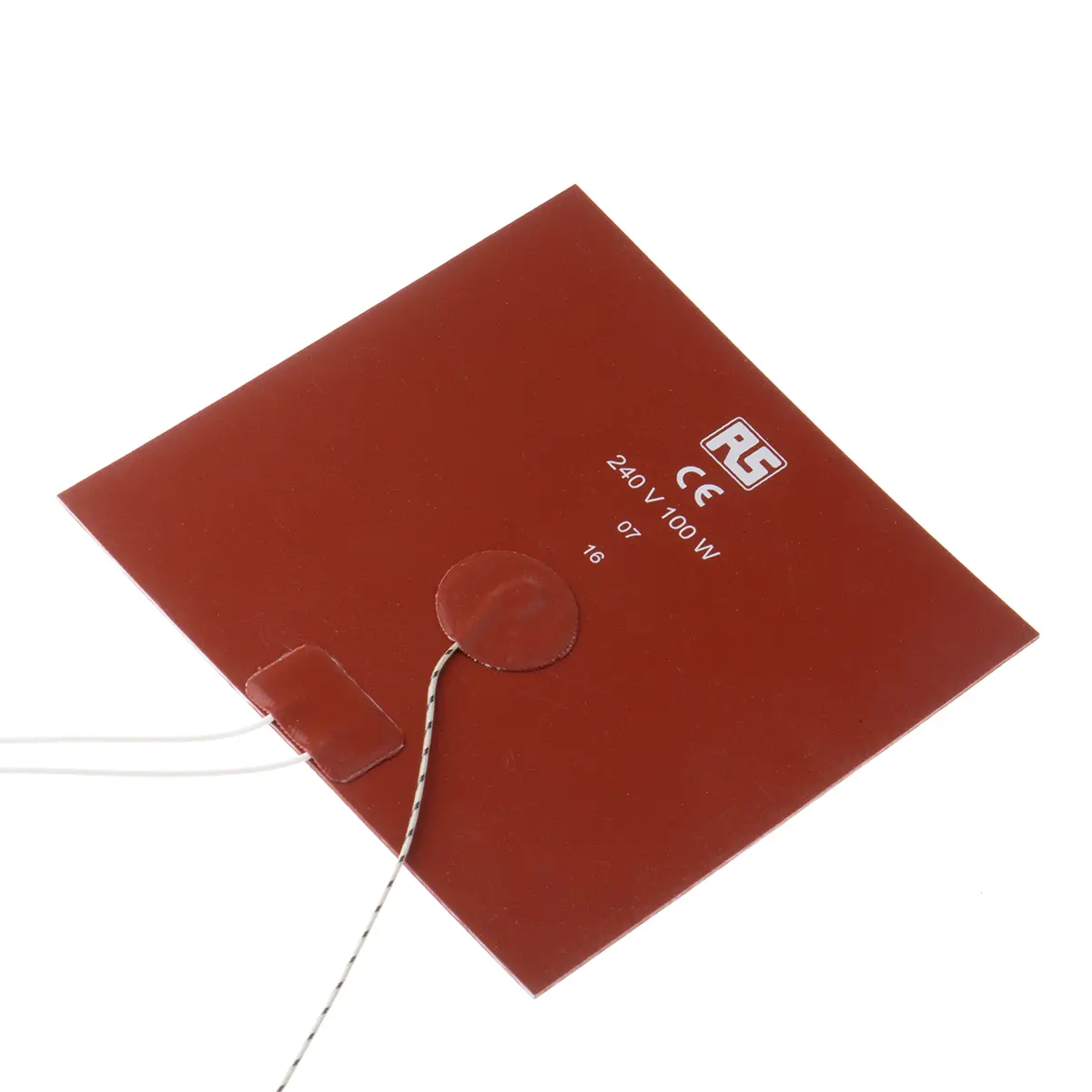Produktfoto 1 von RS PRO Heizmatte, Vierkant 100 W +180°C, 150 x 150mm, 240 V ac