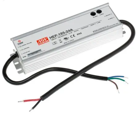Produktfoto 1 von MEAN WELL HEP-185 Schaltnetzteil 1 24V dc 187 W, Fahrgestell 431 V dc, 305V ac