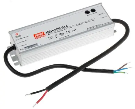 Produktfoto 1 von MEAN WELL HEP-185 Schaltnetzteil 1 54V dc 186 W, Fahrgestell 431 V dc, 305V ac