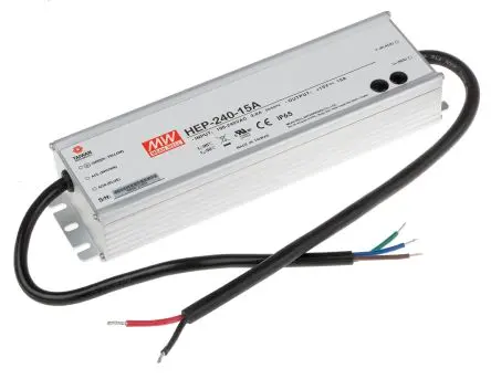 Produktfoto 1 von MEAN WELL HEP-240 Schaltnetzteil 1 15V dc 225 W, Fahrgestell 431 V dc, 305V ac