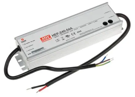 Produktfoto 1 von MEAN WELL HEP-240 Schaltnetzteil 1 54V dc 240 W, Fahrgestell 431 V dc, 305V ac