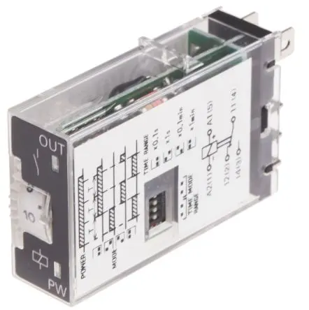Produktfoto 1 von Omron H3RN Zeitrelais, Panel 12 V dc 12V ac, 0.1 s to 10 min, 5 Kont. Multifunktion, 1-poliger Umschalter