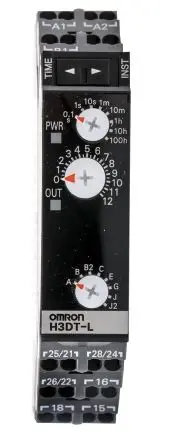 Produktfoto 1 von Omron H3DT Zeitrelais, DIN-Hutschiene 24 to 240 V 24V ac, 240 V ac, 0.1 s to 1200 h, 4 Kont. Multifunktion, 2-poliger