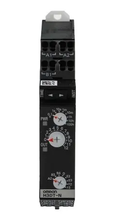 Produktfoto 1 von Omron H3DT Zeitrelais, DIN-Hutschiene 240 V dc 24V ac, 240 V ac, 0.1 s to 100 h, 4 Kont. Multifunktion, 2-poliger