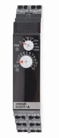 Produktfoto 1 von Omron H3DT Zeitrelais, DIN-Hutschiene 240 V dc 24V ac, 240 V ac, 0.1 s to 1200 h, 4 Kont. 1, 2-poliger Umschalter