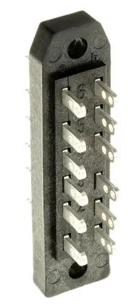 Produktfoto 1 von Telegärtner Polycarbonat DIN 41612 Stecker, 12-polig, 2-reihig, Serie J000 Gerade Stecker