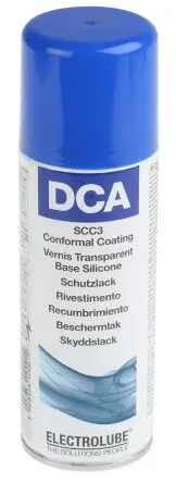 Produktfoto 1 von Electrolube DCA Silikonharz, Leiterplatte Konforme Beschichtung Klar, Zerstäuber -70 °C 200 ml 200 °C
