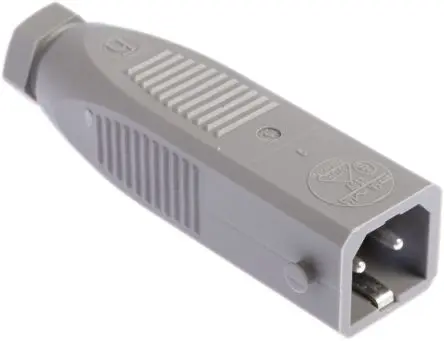 Hirschmann ST Stromversorgungssteckverbinder in robuster Ausführung Grau 2P+PE, 250V, Kabel Gerade IP54 16A