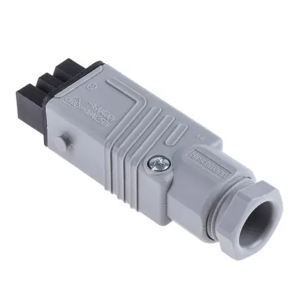 Produktfoto 1 von Hirschmann ST Stromversorgungssteckverbinder in robuster Ausführung Grau 3+PE, 250V, 400 V, Kabel Gerade IP54 16A