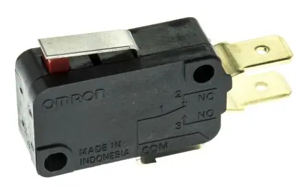 Produktfoto 1 von Omron Mikroschalter Kurzer Hebel-Betätiger Stecker, 1-poliger Wechsler, 250 V ac, 250 V dc, 16A IP40 1.96N -25 °C - 80