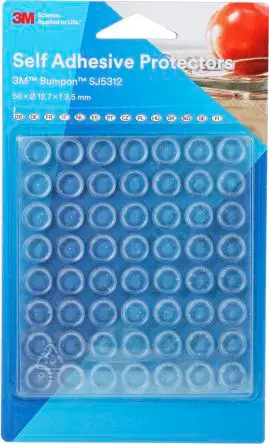 Produktfoto 1 von 3M SJ5312 Selbstklebende Füße, Zylindrisch, 3.5 mm, ø 12.7 mm, Polyurethan, L. 3.5 mm, B. 12.7mm, 66 °C max.