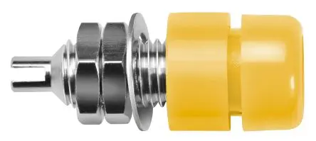 Produktfoto 1 von Schutzinger 4 mm Buchse Gelb Buchse für Laborstecker 20A Lot