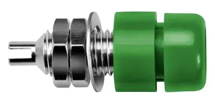 Produktfoto 1 von Schutzinger 4 mm Buchse Grün Buchse für Laborstecker 20A Lot