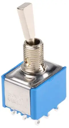 Produktfoto 1 von APEM Panel Kippschalter 3-poliger Wechsler, Ein-Ein, 30 V dc, 250 V ac, 4A, Lot