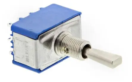Produktfoto 1 von APEM Panel Kippschalter 4-poliger Schließer, Ein-Aus-Ein, 30 V dc, 250 V ac, 4A, Lot