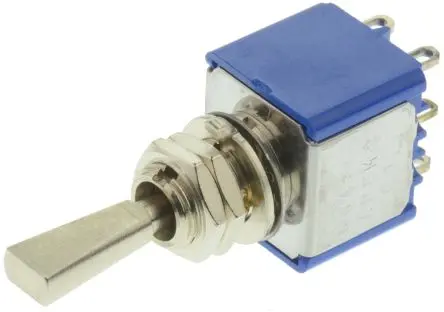 Produktfoto 1 von APEM Panel Kippschalter DPST, Ein-Aus-Ein, 30 V dc, 250 V ac, 4A, Lot