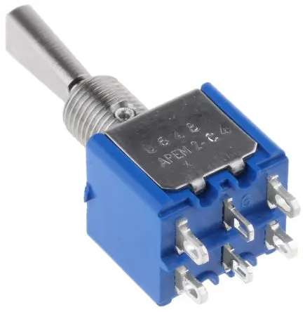 Produktfoto 1 von APEM Panel Kippschalter DPST, Ein-Aus-Ein, 30 V dc, 250 V ac, 4A, Lot
