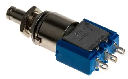 Produktfoto 1 von APEM 8000 Miniaturdruckschalter Rastend Panel Ø 6.5 mm, 1-poliger Umschalter / 4A 30 V dc 125 V ac