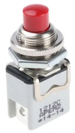 Produktfoto 1 von APEM 1200 Druckschalter Tastend Panel Ø 12.2 mm, SPST / 2A