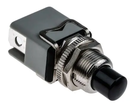 Produktfoto 1 von APEM 1200 Druckschalter Tastend Panel Ø 12.2 mm, SPST / 2A 12 V dc 125 V ac