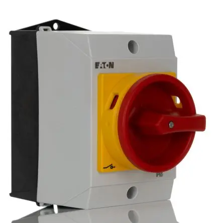 Produktfoto 1 von Eaton T0-3 Trennschalter 3-polig SMD 100A 5.5 kW Rot IP65 1, 3-phasig