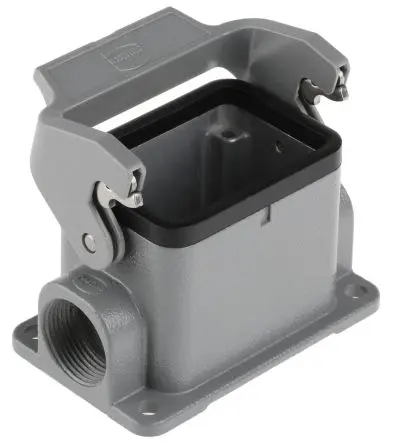 Produktfoto 1 von HARTING Han B Gehäuse für robusten Stromversorgungsstecker 1 Hebel 1, Oberfläche 6B Steckverbindergehäuse, IP65