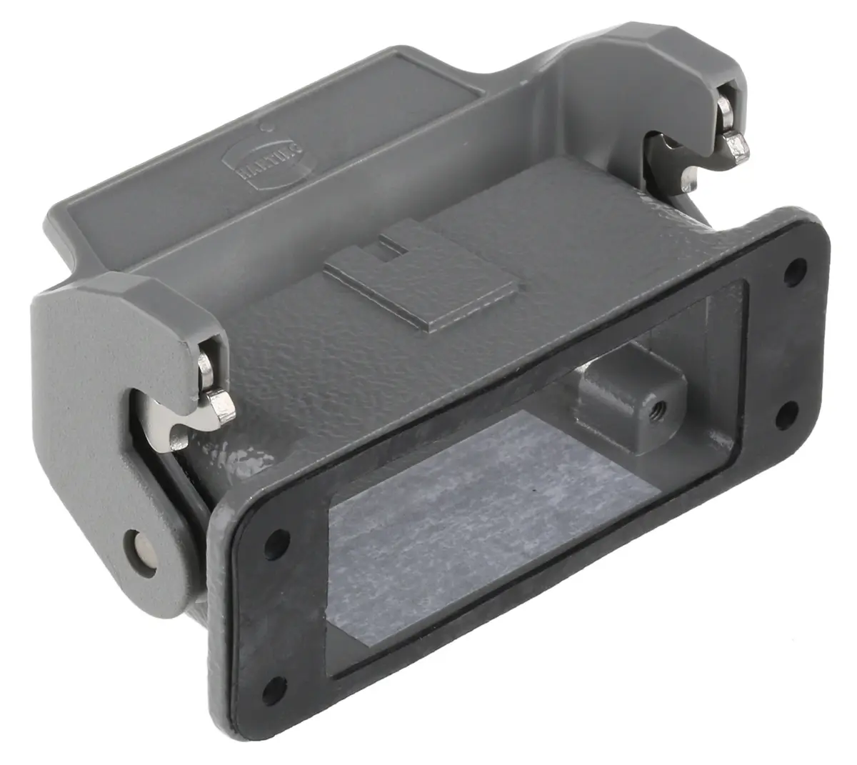 Produktfoto 1 von HARTING Han A Gehäuse für robusten Stromversorgungsstecker 1 Hebel 1, Anbaugehäuse 10A Anbaugehäuse, IP65