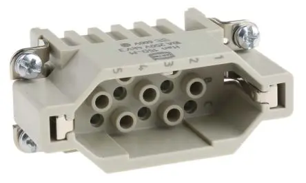 Produktfoto 1 von HARTING Han D Industrie-Steckverbinder Kontakteinsatz Stecker, 15-polig 10A, Kabel, Steckverbindereinsatz
