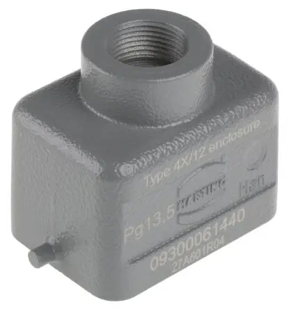 Produktfoto 1 von HARTING Han B Kappe für robusten Stromversorgungsstecker 1 Hebel 1, Anschlusshaube 6B Steckverbinderkappe, IP65
