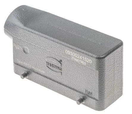 Produktfoto 1 von HARTING Han B Kappe für robusten Stromversorgungsstecker 2 Hebel 2, Anschlusshaube 24B Steckverbinderkappe, IP65