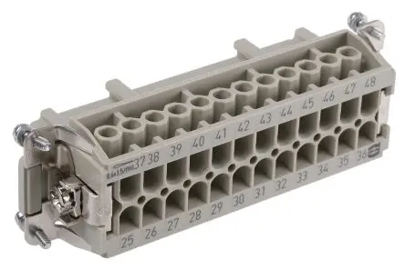 Produktfoto 1 von HARTING Han E Industrie-Steckverbinder Kontakteinsatz Buchse, 24-polig 16A, Kabel, Steckverbindereinsatz