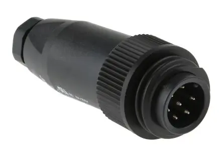 Produktfoto 1 von binder 693 29 mm RD24 Rundsteckverbinder Stecker 7-polig Stecker 10A Kabel IP65, IP67