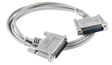 Produktfoto 1 von Roline ROLINE Serielles Kabel / D-Sub, 25-polig Stecker / DB25-Stecker Stecker, 1.8 m Polyvinylchlorid, Grau, RS232